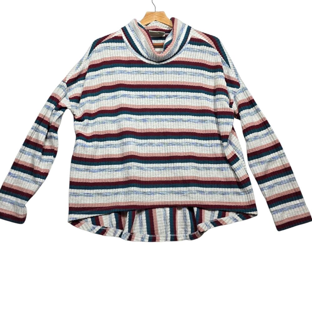 Anthropologie Saturday Sunday Pippa Hacci Striped Turtleneck Sweater